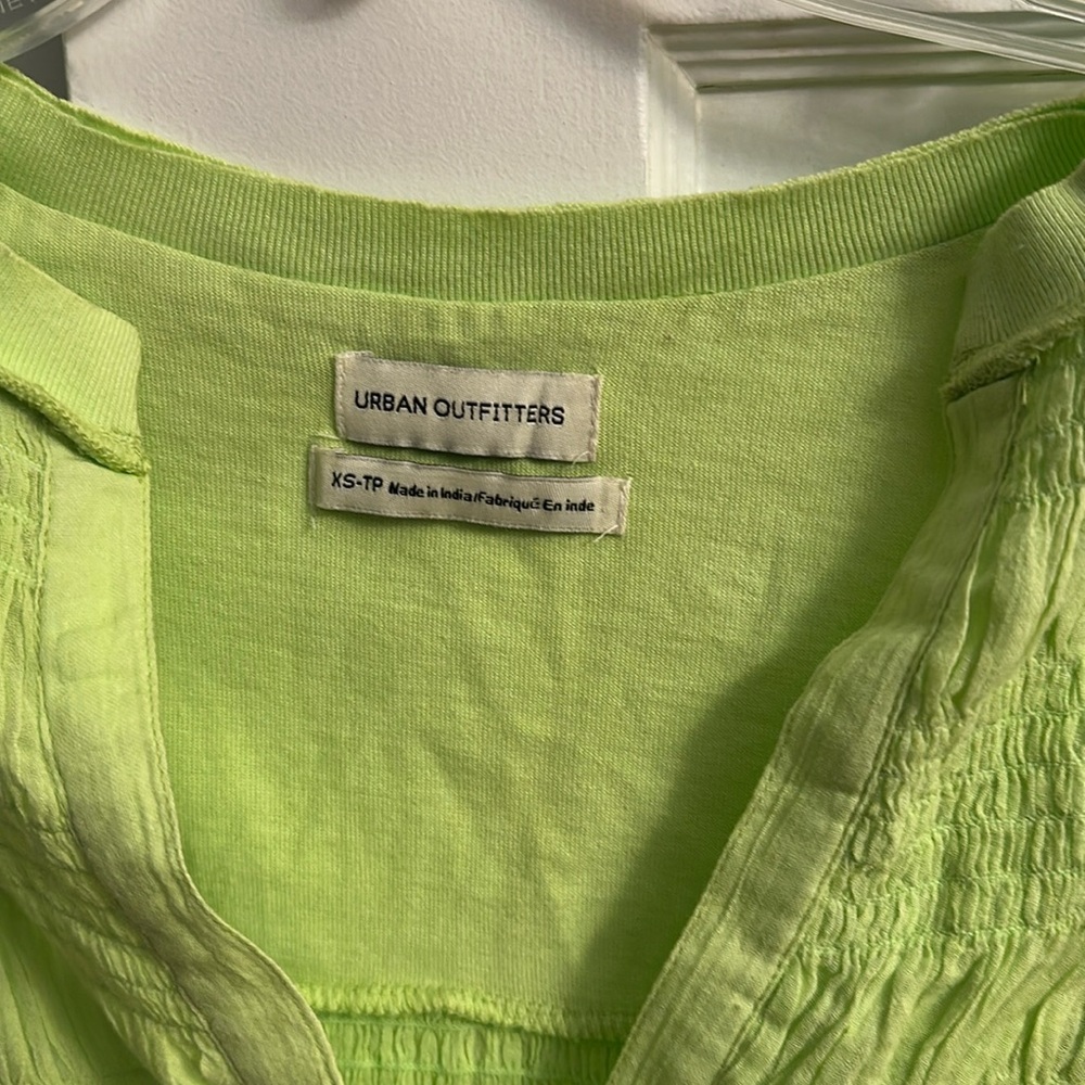 Super trendy lime green Urban Outfitters top
